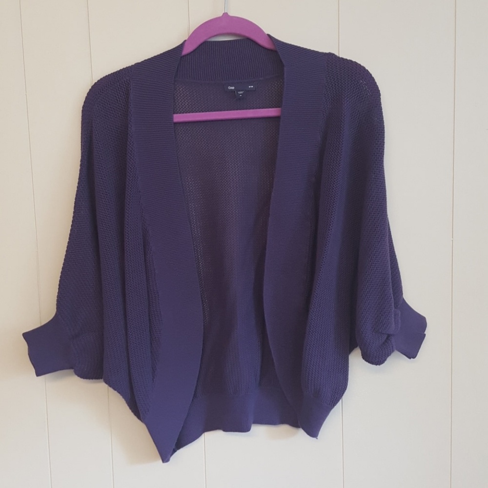 COPY - Gap factory knit plum shrug